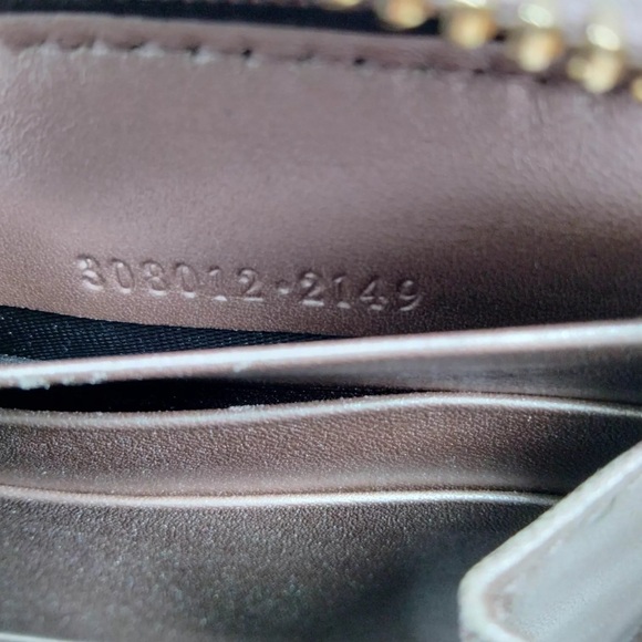 🏆💯💎 GUCCI GG Logo Brown Leather Wallet Zippy Zip around - Picture 8 of 9